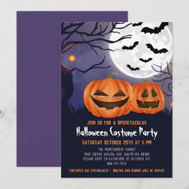 Invitación Escandaloso Jack O'Lantern Fiesta de disfraces par