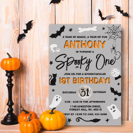 Invitación ¡Escandaloso! Primer cumpleaños de Halloween