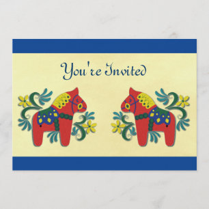 Invitación escandinava de la parte del caballo de