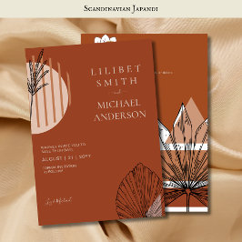 Invitación Escandinavo Japandi Moderno Abstracto Fechas para 