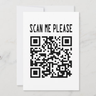 Invitación Escanéame por favor código QR - Sonríe, es gratis
