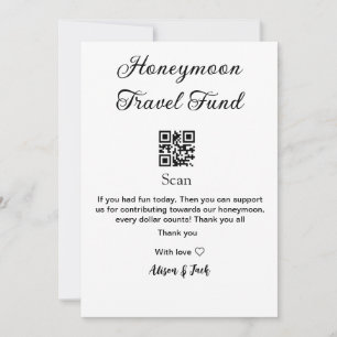 Invitación Escanear código QR del fondo de luna de miel agreg