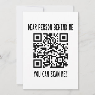 Invitación Escanear el código QR para un impulso motivador