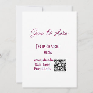 Invitación Escanear para compartirnos etiquetas en medios soc