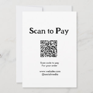 Invitación Escanear para pagar por código QR de pedido añadir