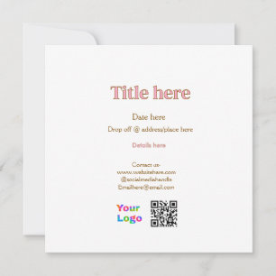 Invitación escanee el título del logotipo de contacto aquí lu