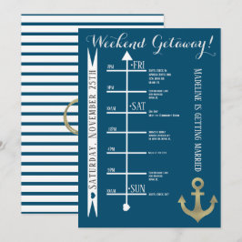Invitación Escapada de fin de semana de soltera náutica con a