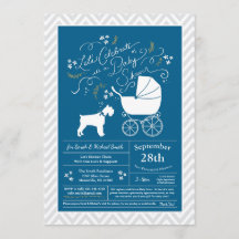 Escaparate en miniatura Perro Baby Shower Blue Boy