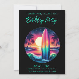Invitación Escape de la fiesta de cumpleaños-surf-