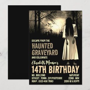 Invitación Escape de la sala de temas de Graveyard en casa fi