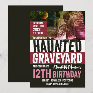 Invitación Escape de la sala de temas de Graveyard en casa fi