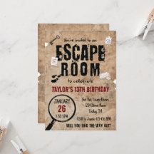 Escape Room Clubs Birthday Party, Any Age