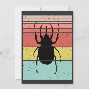 INVITACIÓN ESCARABAJO INSECTO VINTAGE