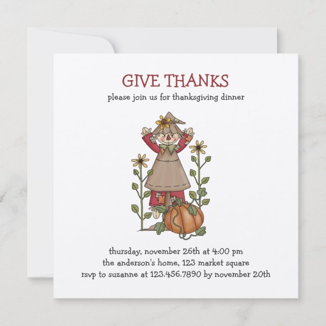 Invitación Escarabajos otoñales ・ Correa (Anverso)