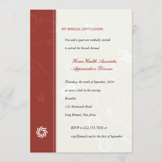 Invitación Escarlata corporativo de las vides
