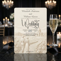 Escena de boda de iglesia romántica clásica