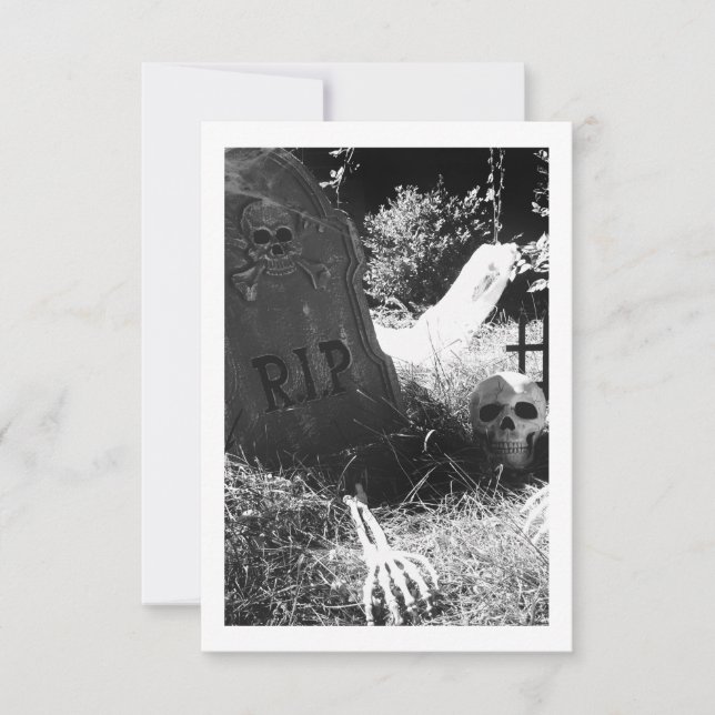 Invitación escena de cementerio (Anverso)