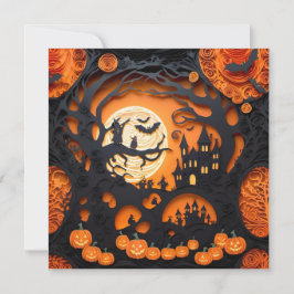 Invitación Escena de Halloween de Papercut