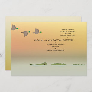 Invitación Escena de la naturaleza (patos, gator) Baby Shower