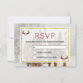 Invitación Escena de los Navidades de Sleigh con dibujos de c