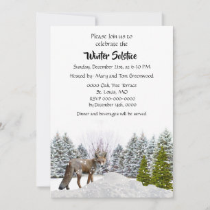 Invitación Escena de nieve Cena del solsticio de invierno 
