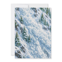 Escena de nieve en la montaña de alud