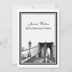 Invitación Escena de Nueva York Puente de Brooklyn #2 Fiesta 