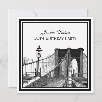 Invitación Escena de NYC Puente de Brooklyn #2 SQ Fiesta de C