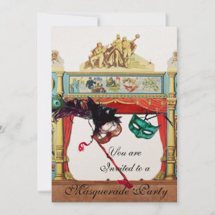 INVITACIÓN ESCENA DE TEATRO DE MÁSCARAS DE BALLERA MASQUERADE