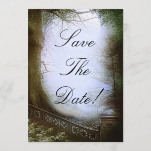 Invitación Escena del Bosque Encantado Save The Date Boda