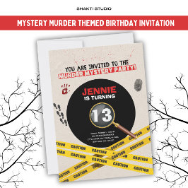 Invitación Escena del crimen de la fiesta de cumpleaños del m