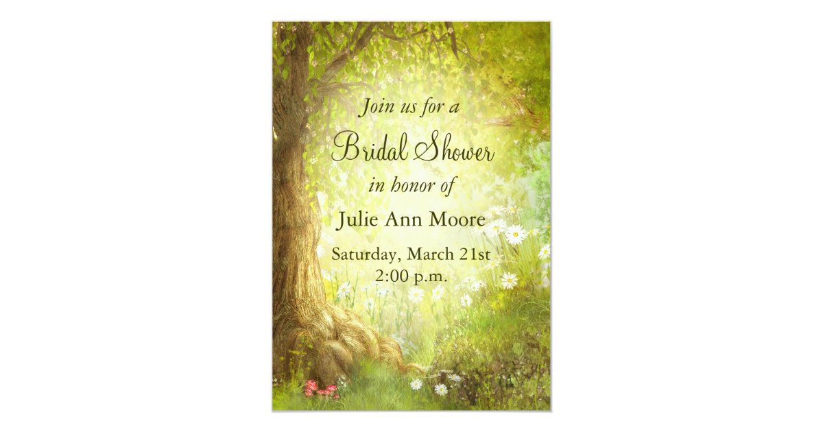 Invitación Escena encantada del bosque Zazzle.es