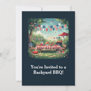 Invitación Escena Patriótica de Barbacoa en el Patio – 4 de J