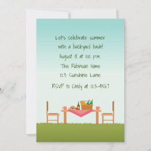 Invitación Escena picnica al aire libre