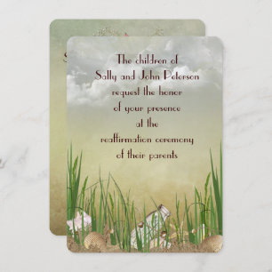 Invitación Escenario de playa para renovación de votos