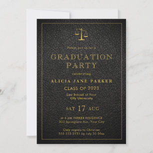 Invitación Escolta de graduación de la escuela de leyes foto 
