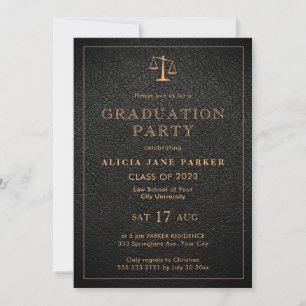 Invitación Escolta de graduación de la escuela de leyes foto 
