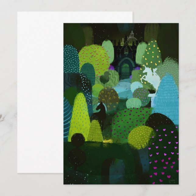 Invitación Escondido en el parque (Anverso / Reverso)