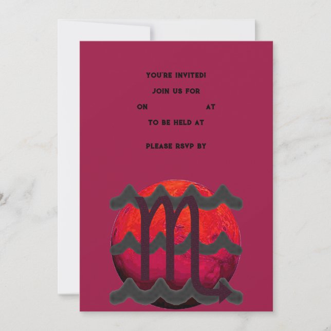Invitación Escorpio (Anverso)