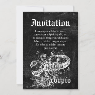 Invitación Escorpio de ungüento zodiaco