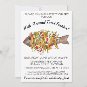 Invitación Escovitch Fish Cocina jamaiquina caribeña