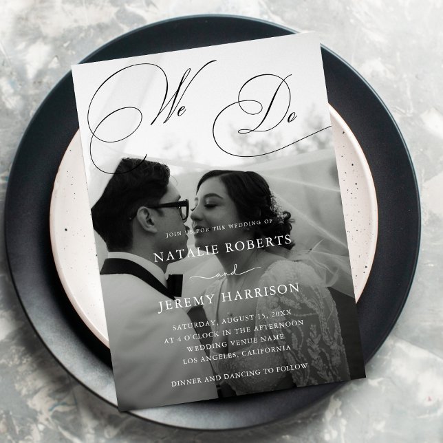Invitación Escribimos 2 Fotos Código QR Boda Casual (Subido por el creador)