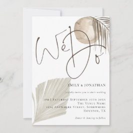 Invitación Escribimos A Boho Pampas Grass Boda