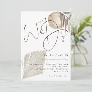 Invitación Escribimos A Boho Pampas Grass Boda