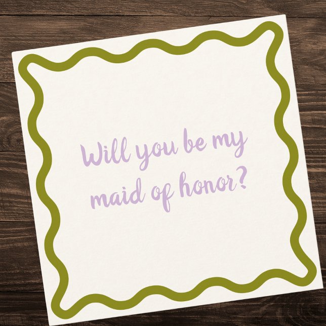 Invitación Escrito a mano ¿Serás mi dama de honor? Propuesta (Subido por el creador)