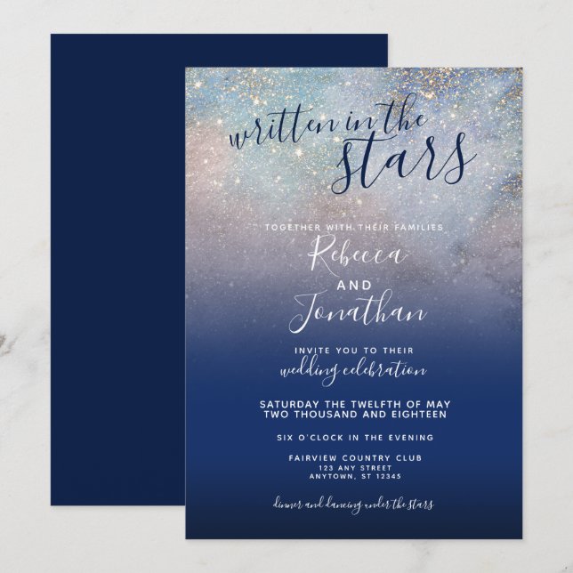 Invitación Escrito en el Boda de Galaxia de la Armada de las  (Anverso / Reverso)