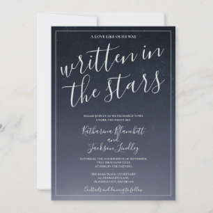 Invitación Escrito en el Boda ultradelgado de las estrellas