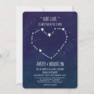 Invitación Escrito En El Pequeño Boda De Stars