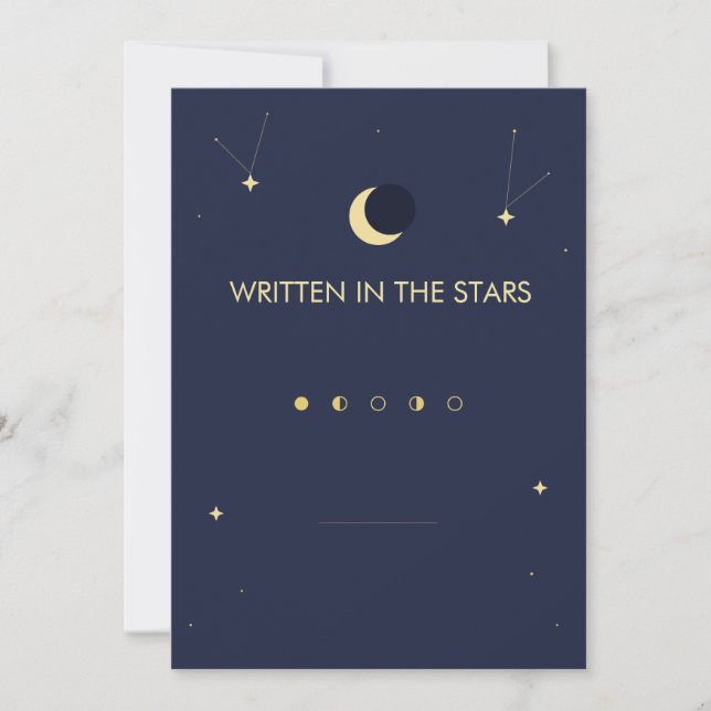 Invitación Escrito en las Estrellas  (Anverso)