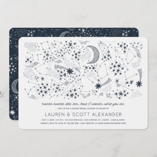 Invitación Escrito en las estrellas de género revela Baby Sho